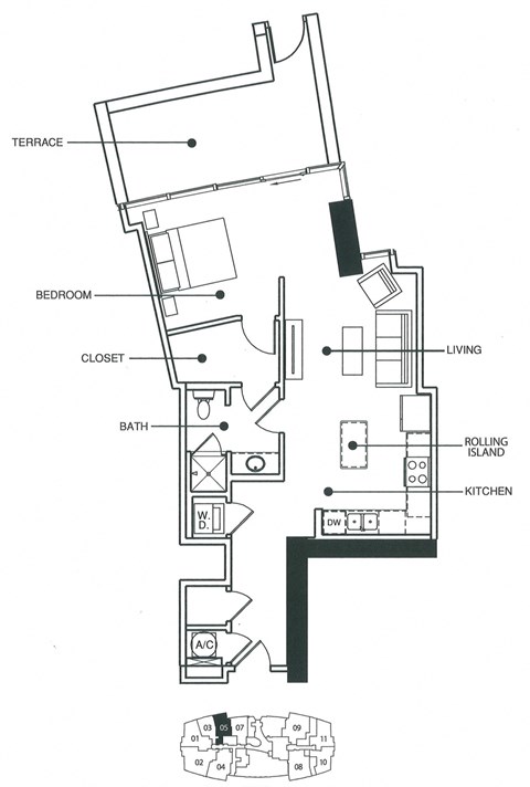 Terrace 5 Floor Plan at Element, Florida, 33602